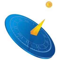 Illustration d'un cadran solaire avec un soleil